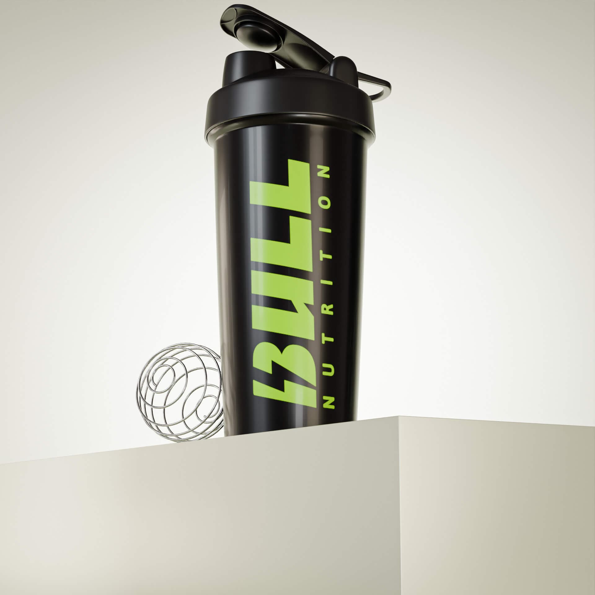 BULL Logo – 24oz Shaker Cup (Black), image 1