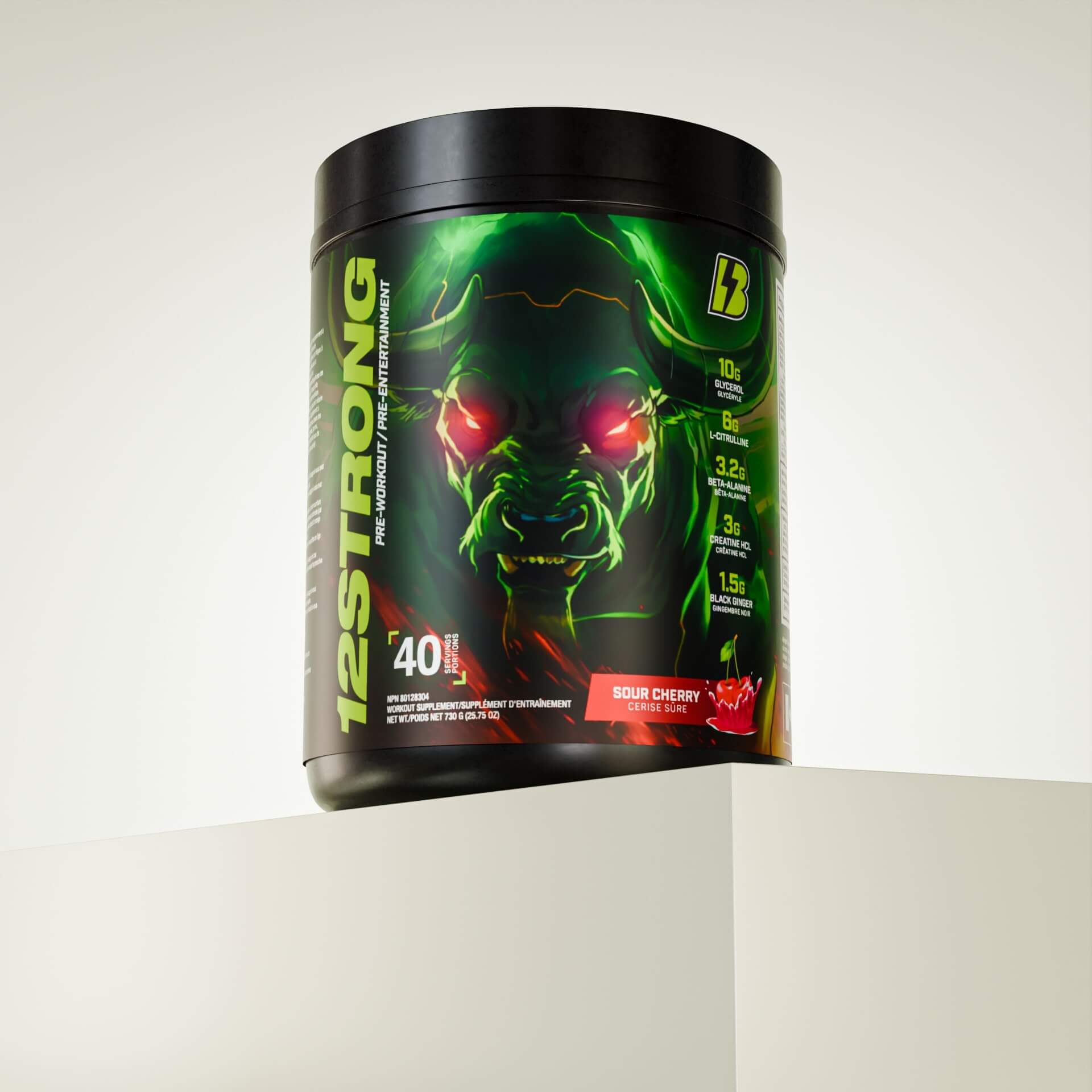 12 STRONG Pre-Workout Formula – Sour Cherry