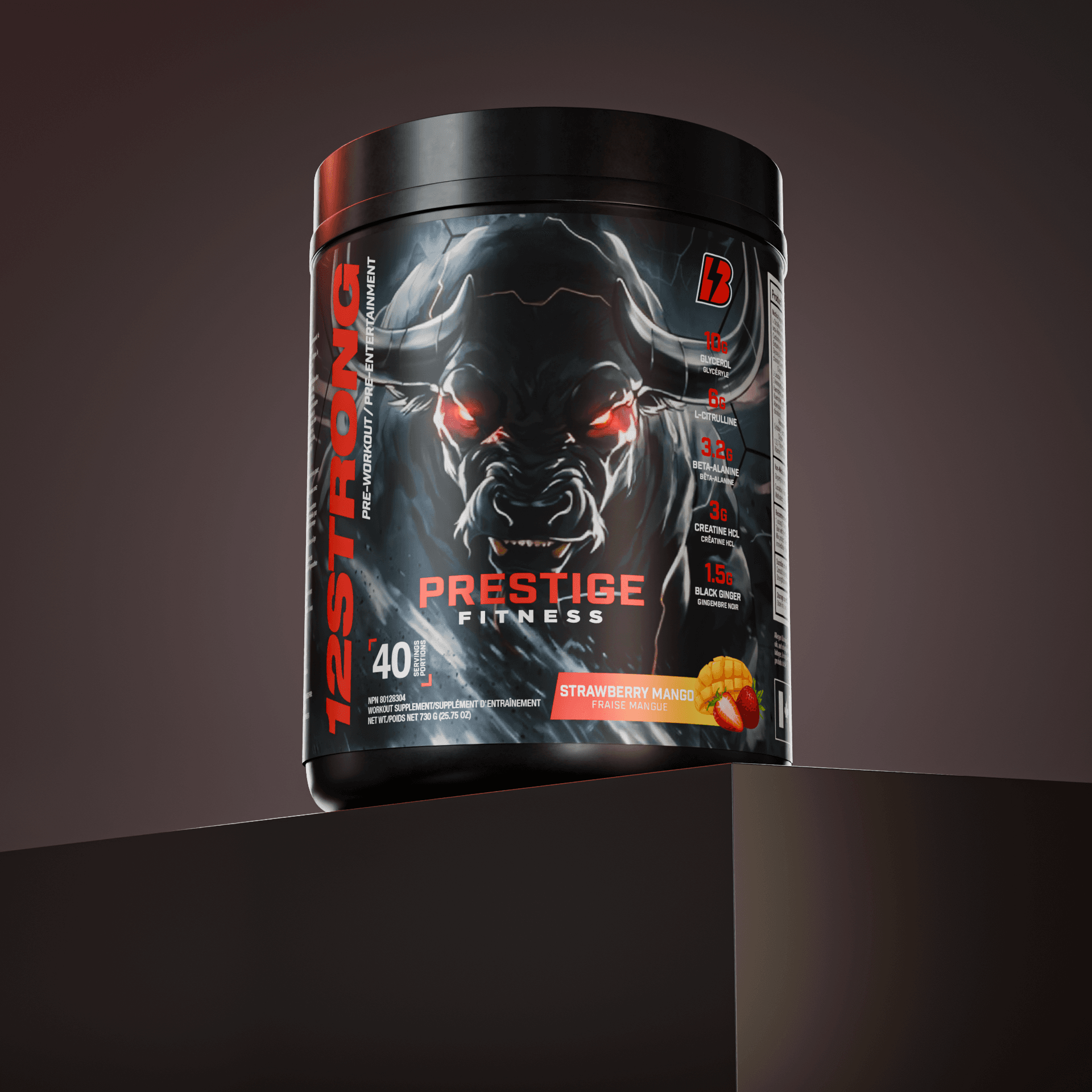 12 STRONG x Prestige Fitness Exclusive – Strawberry Mango, image 1